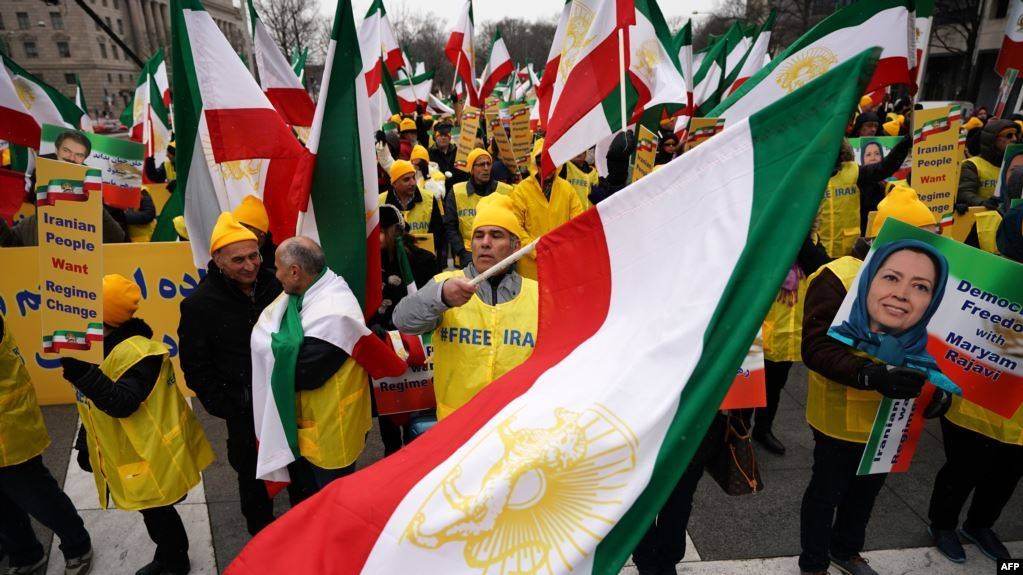 Protesters call foe demand 'regime change now' in Iran in Washington in this March 8, 2019 file photo. — AFP