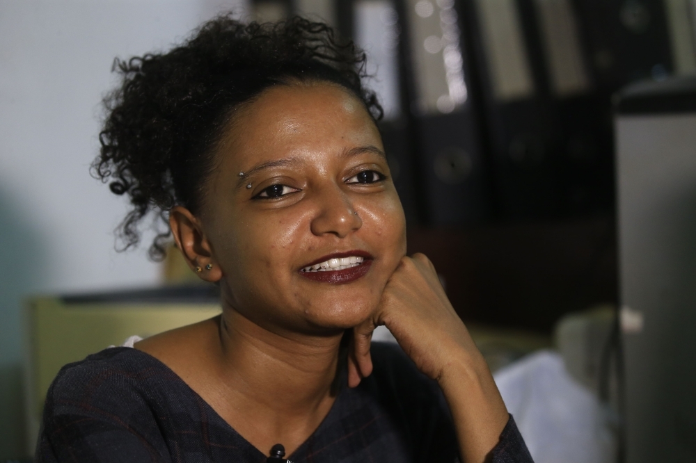 Hadeel Othman, Information and communication manager of the “Sudan Film Factory,” speaks  in the Sudanese capital Khartoum in this Nov. 11, 2019 file. — AFP