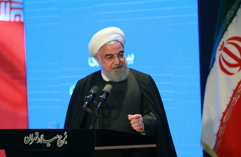 Iranian President Hassan Rohani speaks during the insurance conference in the capital of Tehran on Wednesday. — AFP