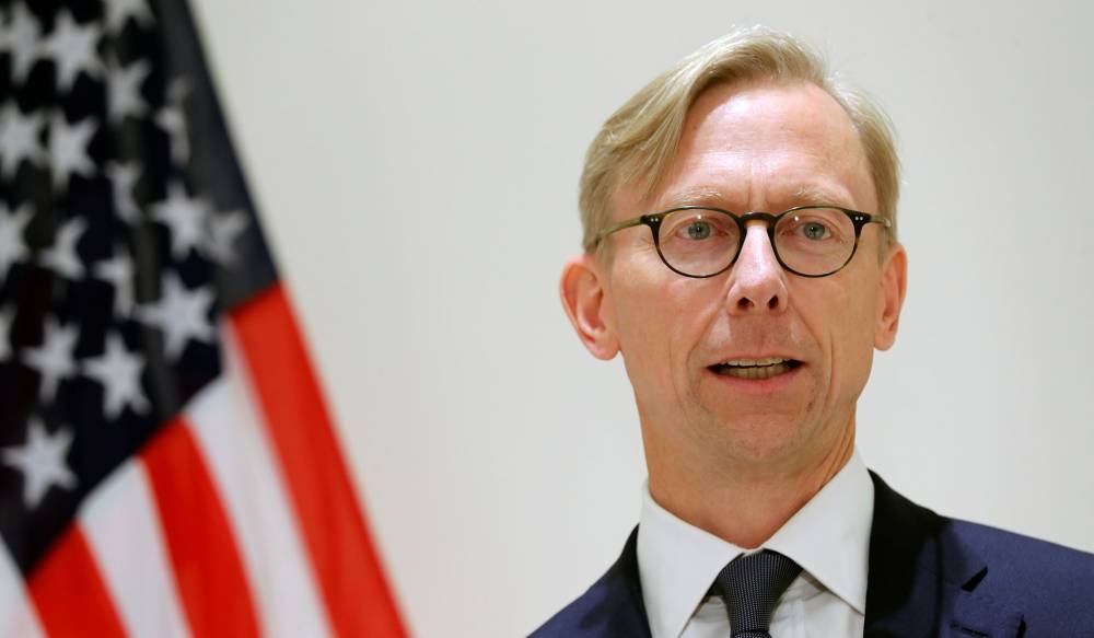 Brian Hook, U.S. Special Representative for Iran, speaks at a news conference in London, Britain June 28, 2019. REUTERS/Simon Dawson - RC1B15C08920