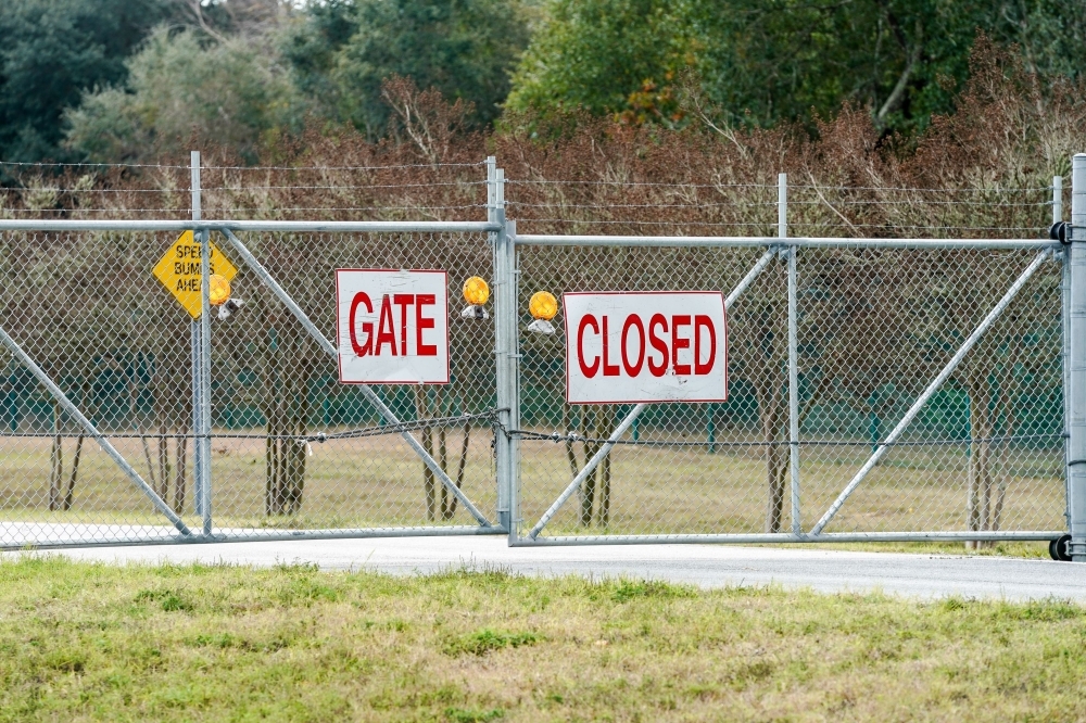 A general view of the atmosphere at the Pensacola Naval Air Station following a shooting on Dec.06, 2019 in Pensacola, Florida. (AFP)