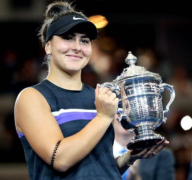 Bianca Andreescu, at the end of 2018 was ranked 178th but finished this season at number five. — Courtesy photo