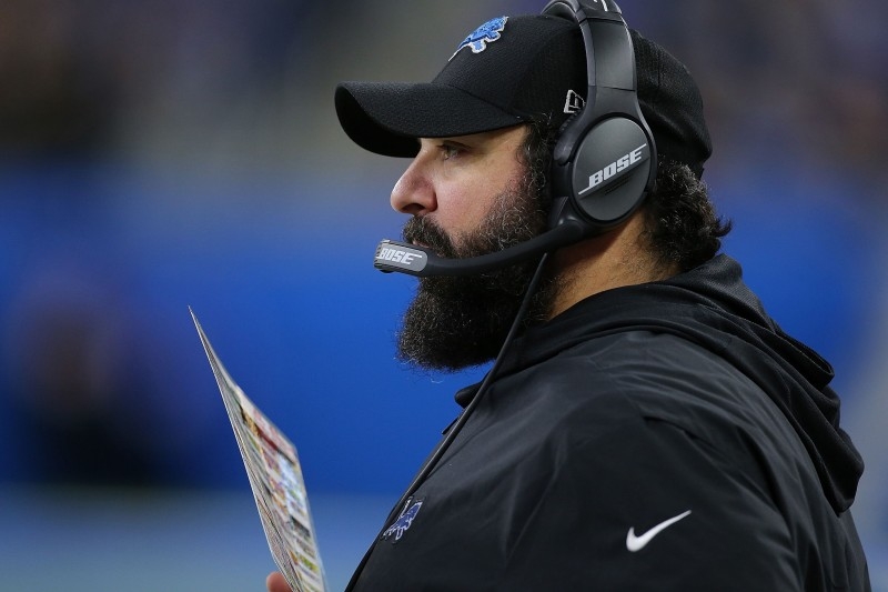 Detroit Lions Head Football Coach Matt Patricia watches the action from the sidelines during the game against the Tampa Bay Buccaneers at Ford Field  in Detroit, Michigan, in this Dec. 15, 2019 file photo. — AFP