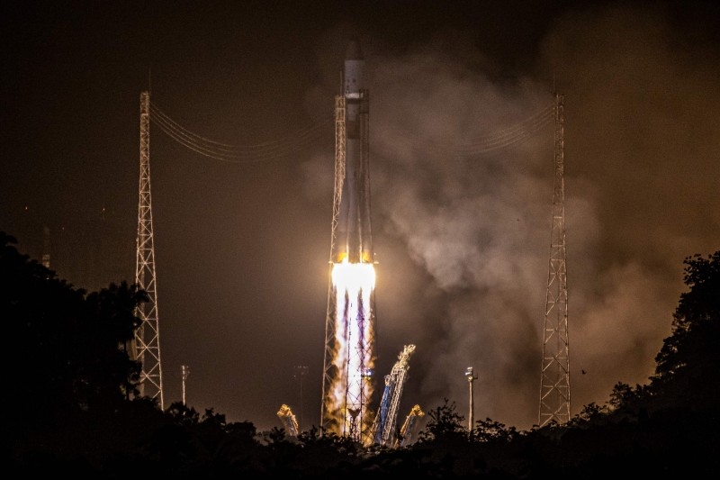 A Soyouz rocket lift-off from Europe's launchpad in Kourou, French Guiana, on Wednesda, with Europe's CHEOPS planet-hunting satellite on board. — AFP