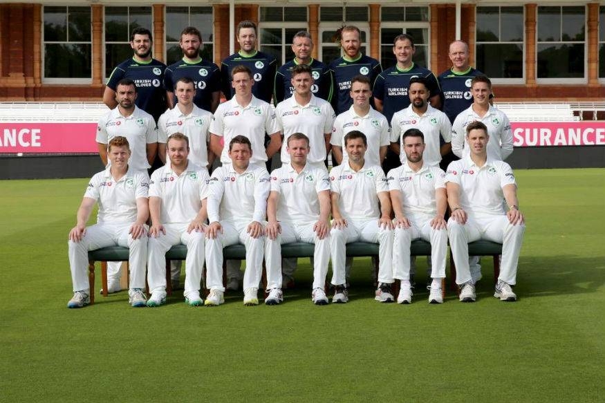 Players and officials of Ireland's cricket team pose for a photograph in this file picture. — AFP