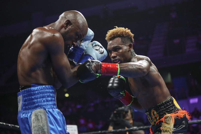 Jermell Charlo defeats Tony Harrison for the WBC World Super Welterweight Championship at Toyota Arena on Saturday in Ontario, California. — AFP