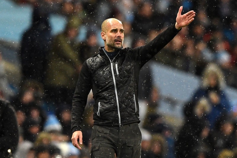 Manchester City's Spanish manager Pep Guardiola gestures on the touchline during the English Premier League football match against Leicester City at the Etihad Stadium in Manchester, north west England, on Saturday, — AFP