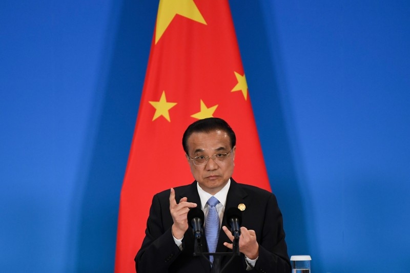 China's Premier Li Keqiang speaks during a joint press conference at the 8th trilateral leaders' meeting between China, South Korea and Japan in Chengdu, southwestern China's Sichuan province, on Tuesday. — AFP