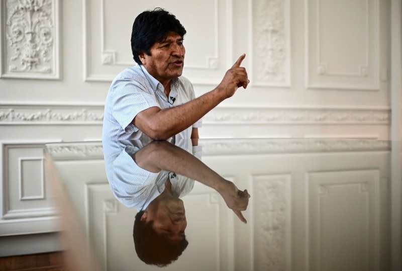  Bolivia's ex-President Evo Morales speaks during an interview with AFP in Buenos Aires, on Tuesday. -AFP