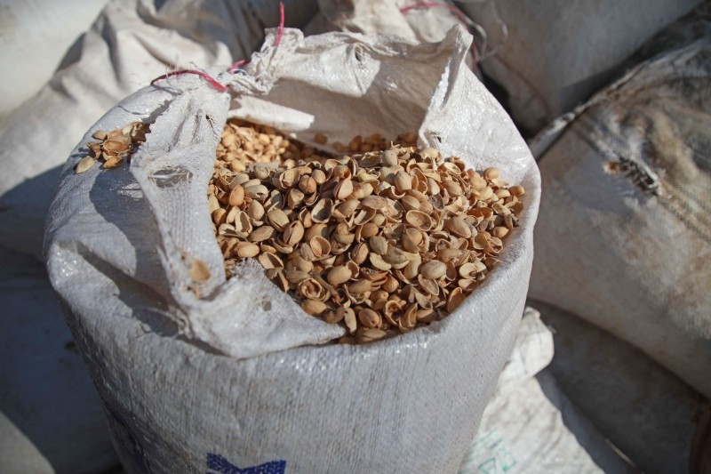 Pistachio-powered heaters are displayed for sale along a street in Al-Dana town in Syria's northwestern province of Idlib in this Dec. 18, 2019 file photo. — AFP