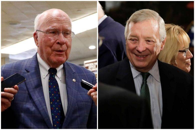 US senators Richard Durbin, right, and Patrick Leahy, left, are seen in this file combination picture. — Courtesy photo