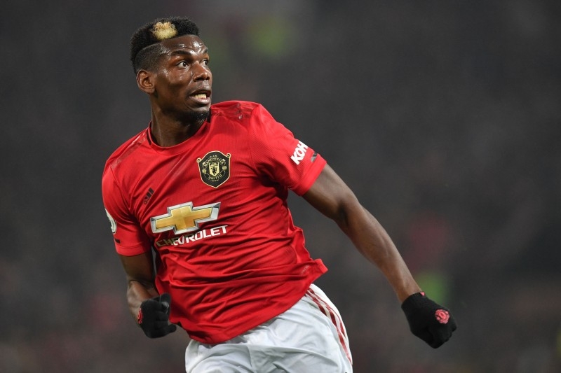 Manchester United's French midfielder Paul Pogba makes a run during the English Premier League football match against Newcastle United at Old Trafford in Manchester, north west England, on Thursday. — AFP