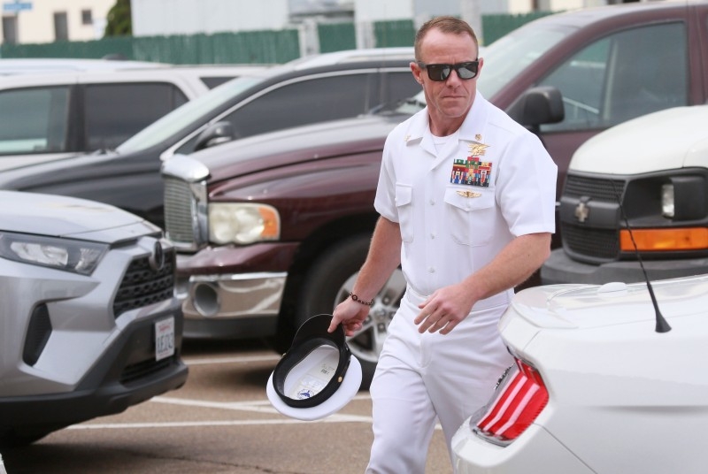  In this file photo taken on June 21, 2019 Navy Special Operations Chief Edward Gallagher walks into military court in San Diego, California. -AFP