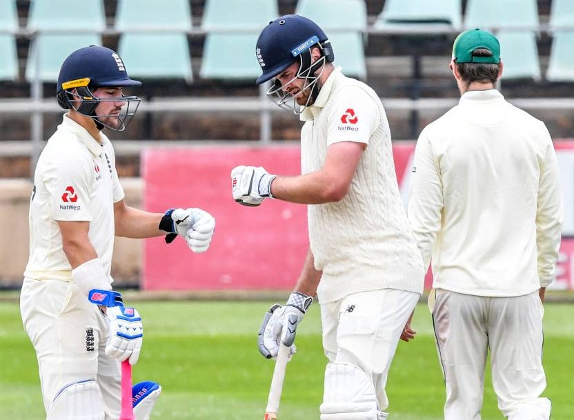 Rory Burns and Dom Sibley raised English hopes with a solid opening partnership after England were set a challenging 376 to win on the third day of the first Test against South Africa at SuperSport Park on Saturday.