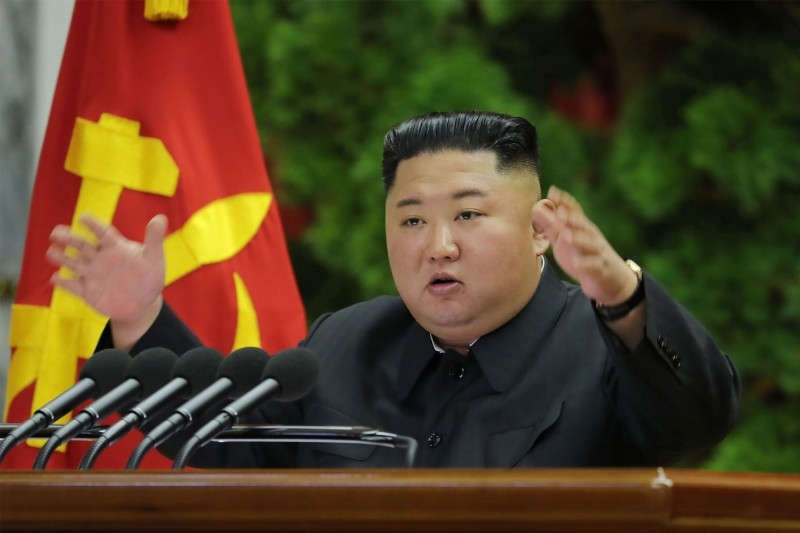 This picture taken on December 28, 2019 shows the 5th Plenary Meeting of the 7th Central Committee of the Workers' Party of Korea in Pyongyang. -AFP