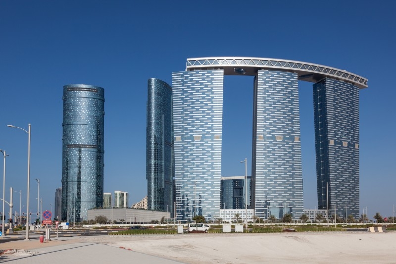 Gate & Arc and Sun & Sky Towers in Abu Dhabi