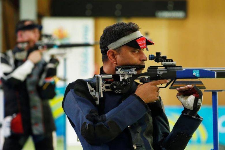 India's Sanjeev Rajput is seen in action during the Gold Coast Commonwealth Games men's 50m rifle 3 Positions final in Brisbane, Australia, in this April 14, 2018 file photo. — AFP