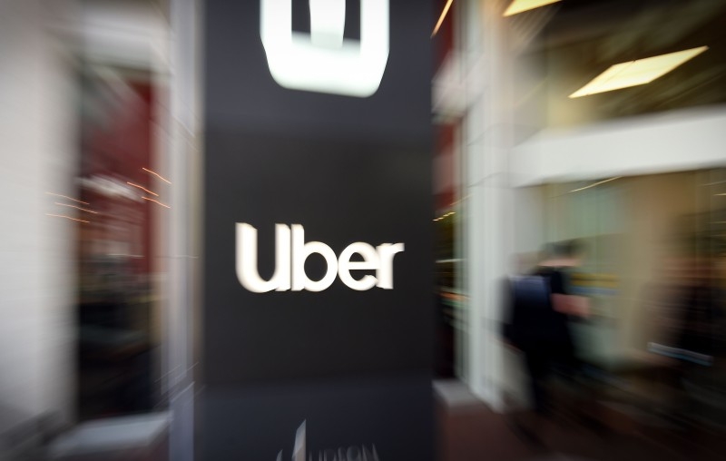  In this file photo taken on May 8, 2019 an Uber logo is seen outside the company's headquarters in San Francisco, California. -AFP