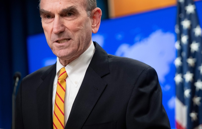  In this file photo taken on December 20, 2019 US Special Representative for Venezuela Elliott Abrams holds a press briefing at the US State Department in Washington, DC. -AFP