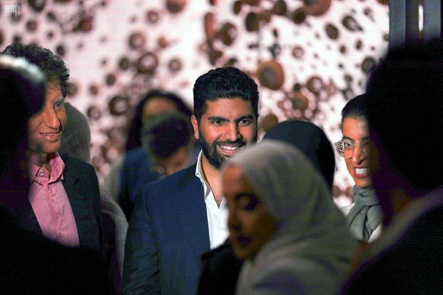 Minister of Culture Prince Badr Bin Abdullah Bin Farhan at the Saudi pavilion in the 58th Venice Biennale 2019 Art Exhibition on May 7, 2019. — SPA