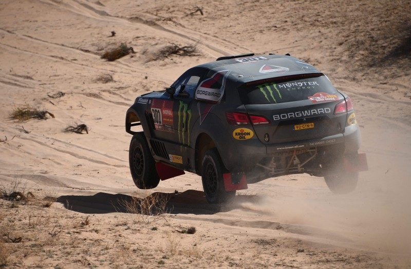 Mini's Spanish drivers Carlos Sainz of Spain and co-driver Lucas Cruz of Spain compete during the Stage 5 of the Dakar 2020 between AlUla and Ha'il on Thursday. — AFP