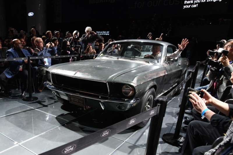 The original Ford Mustang Bullitt that US actor Steve McQueen used in the 1968 thriller film “Bullitt,“ is presented during a press preview at the 2018 North American International Auto Show (NAIAS) in Detroit, Michigan, in this Jan. 14, 2018 file photo. — AFP
