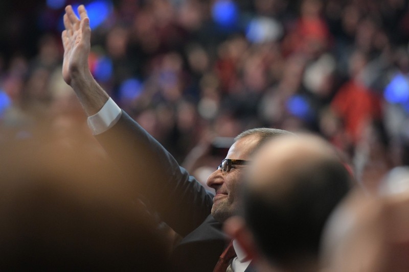  In this file photo Labour party leader candidate Robert Abela waves to the crowd moments before Malta's outgoing Prime Minister and outgoing Labour party leader deliver his final speech as PM on January 10, 2020 in Paola, Malta, before standing down over a slain reporter scandal. -AFP