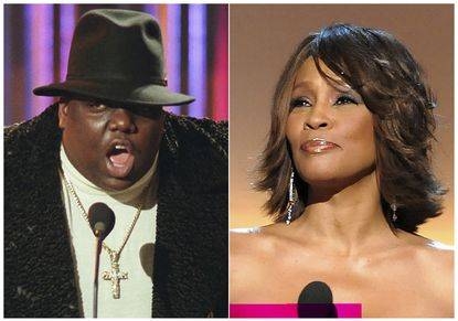 Pop icon Whitney Houston, right, and rapper The Notorious B.I.G, left, are seen in this file combination picture. — Courtesy photo 