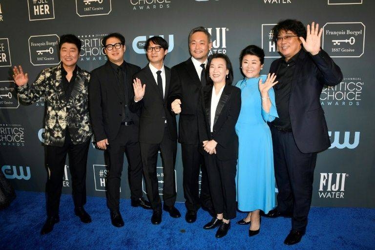 The cast and crew of 'Parasite' at the Critics' Choice Awards are seen in Los Angeles, California, in this file photo. — AFP