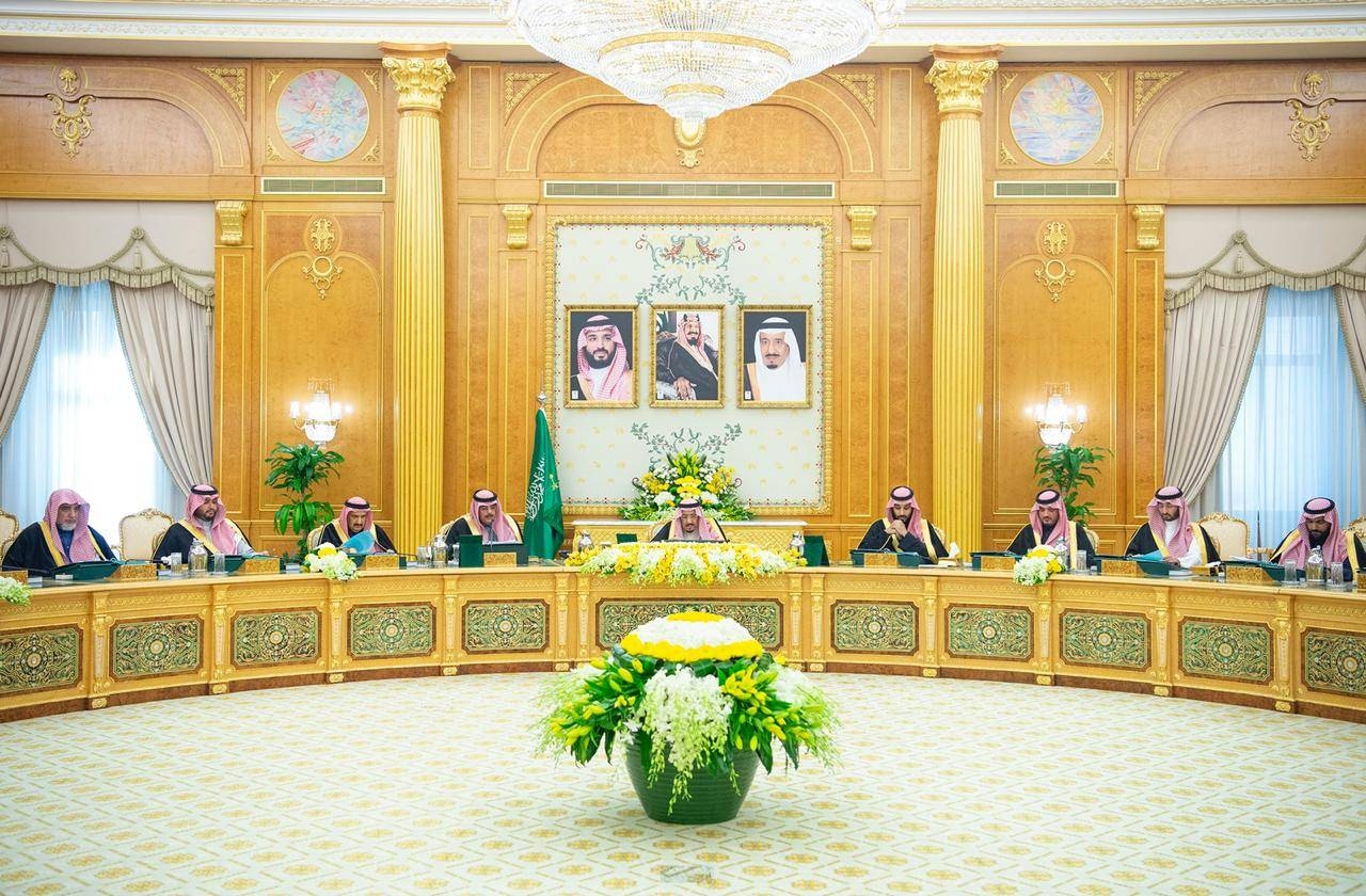 Custodian of the Two Holy Mosques King Salman chairs the weekly session of the Cabinet at Al-Yamamah Palace in Riyadh on Tuesday. — SPA

