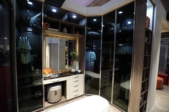 A pavilion showcasing wood in Index Saudi 2019.
