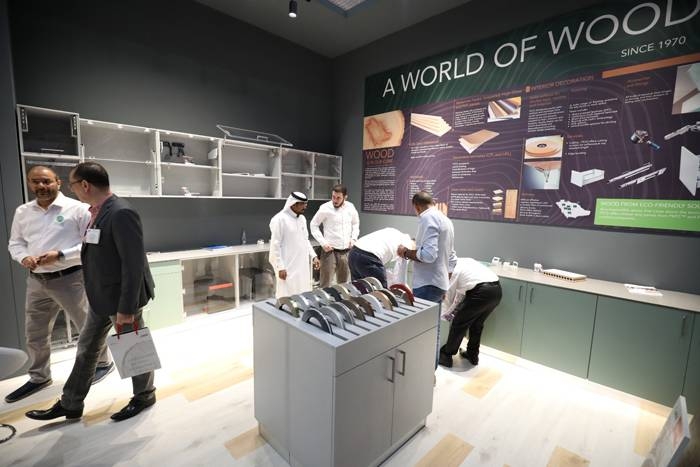 A pavilion showcasing wood in Index Saudi 2019.