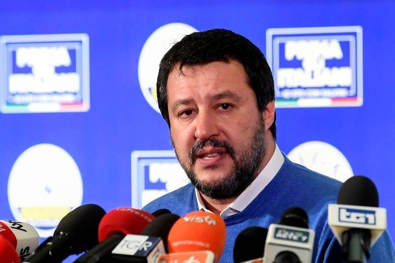 Leader of Italy's far-right League party Matteo Salvini speaks after polls close for the Emilia-Romagna regional election, in Bologna, Italy, in this file picture. — Courtesy photo