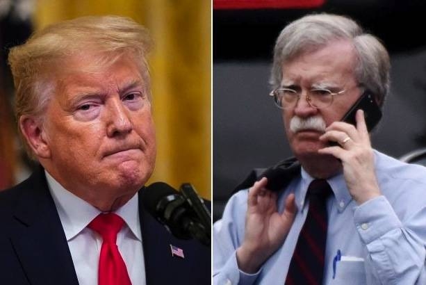 US President President Donald Trump and former National Security Adviser John Bolton are seen in this file combination picture. — Courtesy photo