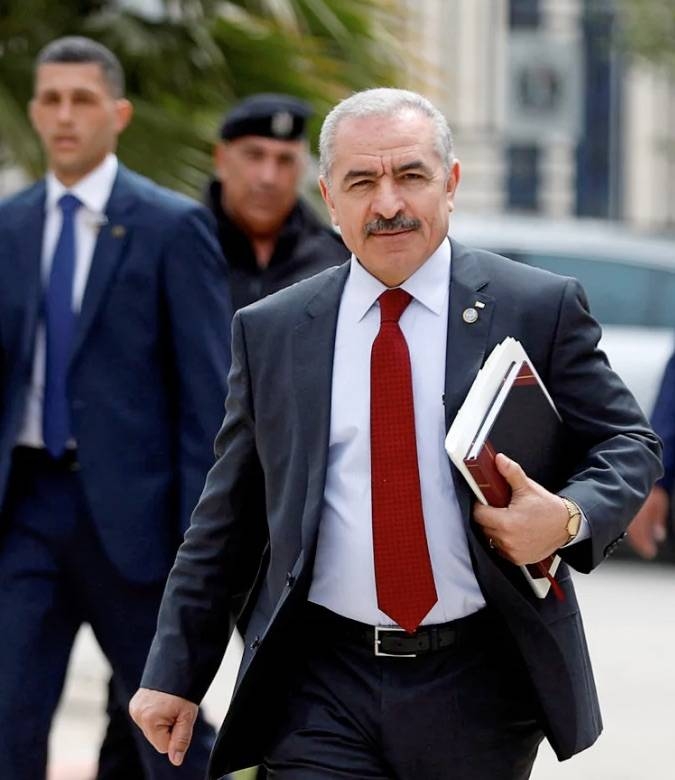 Palestinian Prime Minister Mohammad Shtayyeh arrives for a Cabinet meeting in Ramallah. — File photo