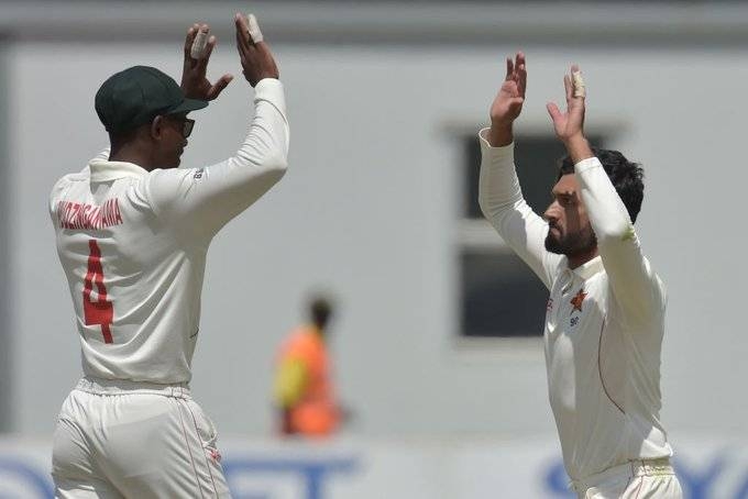 Zimbabwe all-rounder Sikandar Raza, right, picked up a career-best seven wickets as the hosts built a 175-run lead over Sri Lanka on the third day of the second Test in Harare on Wednesday.