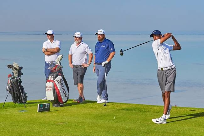 Saud Al-Sharif shows off his swing at KAEC.