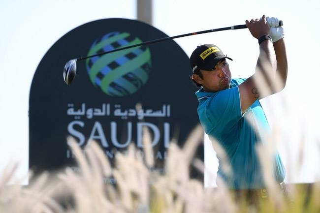 Graeme McDowell of Northern Ireland tees off on the 5th hole during Day 1 of the Saudi International at Royal Greens Golf and Country Club on Thursday in King Abdullah Economic City, Saudi Arabia.  — Courtesy photo