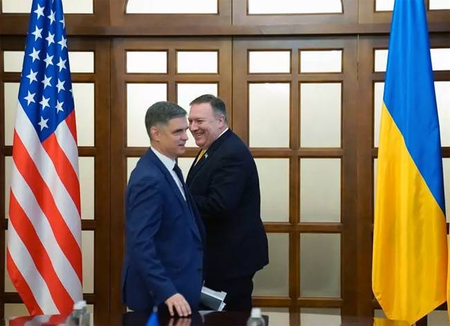  US Secretary of State Mike Pompeo, Ukrainian President Volodymyr Zelensky hold talks in Kiev on Friday.