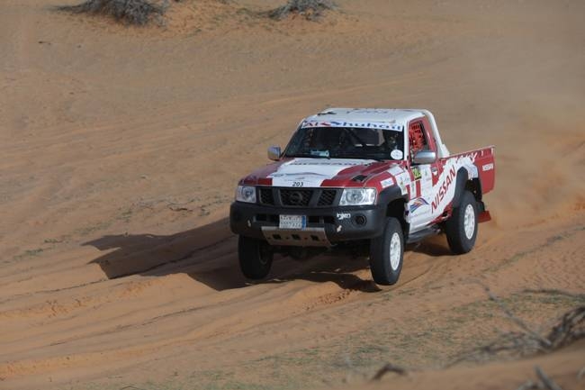 Essa Al-Dossari won the Hail Nissan Rally for a second time on New Year's Day 2019.