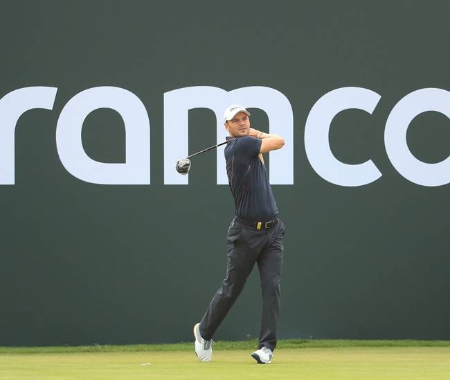 Graeme McDowell of Northern Ireland on the par three 16th tee during the second round of the Saudi International at Royal Greens Golf and Country Club on Friday in King Abdullah Economic City, Saudi Arabia. — Courtesy photo