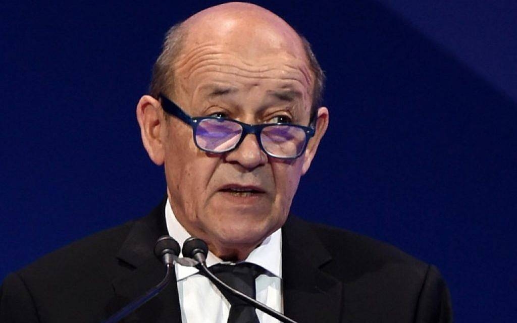 French Foreign Minister Jean-Yves Le Drian is seen in this file photo. — AFP