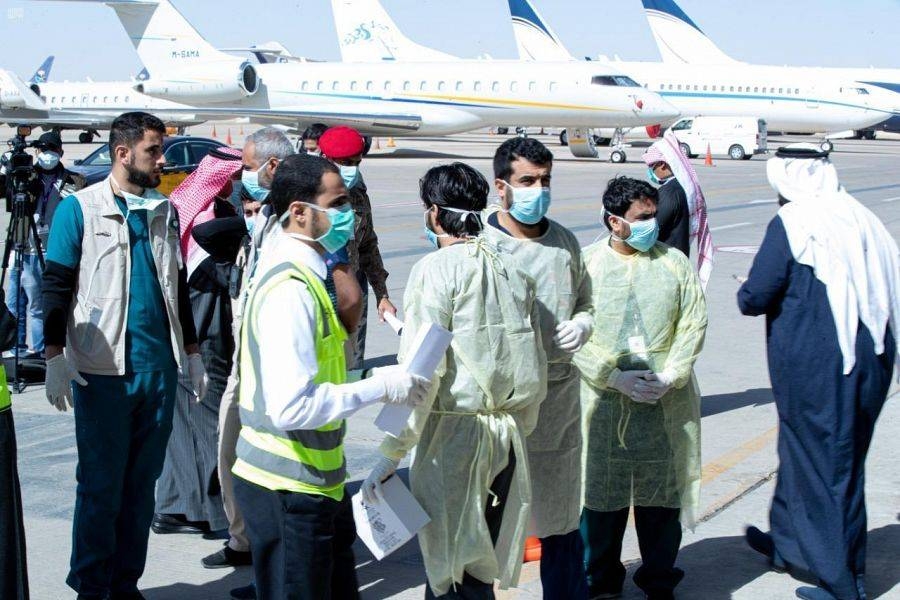 Saudi students, who were evacuated from the Chinese city of Wuhan, are seen at Riyadh airport in this file photo. — SG