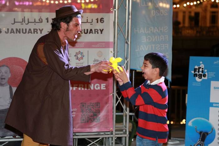Audiences interact and enjoy various ‘Sharjah Fringe’ festival shows.