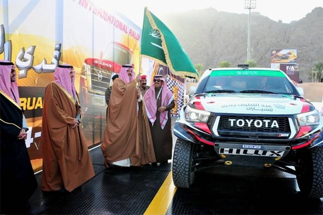 The 15th Hail Nissan Rally, round one of the 2020 Saudi Desert Rally Championship, got under way with the ceremonial start in Hail City on Tuesday afternoon.