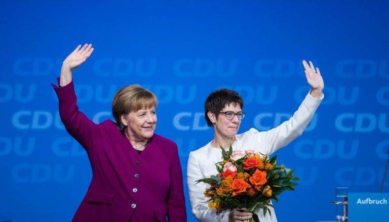 German Chancellor Angela Merkel, left, and Annegret Kramp-Karrenbauer, the leader of the center-right Christian Democratic Union (CDU) are seen in this file photo. — AFP
