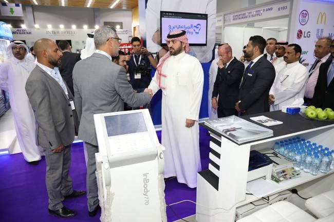 File photo shows interaction at The Hotel Show Saudi Arabia event last year.
