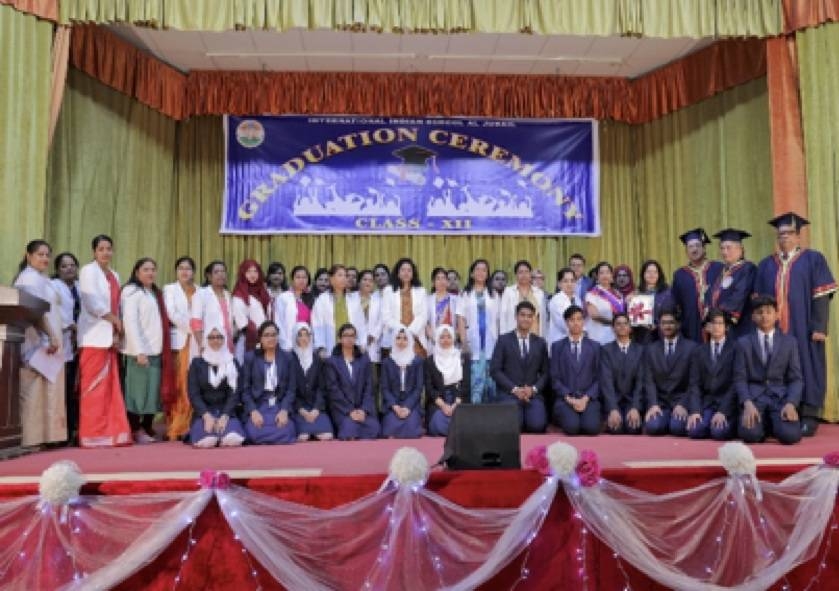 The International Indian School, Al Jubail celebrated its 3rd Graduation Day for students of class XII batch 2019, with 240 students along with their parents attending the ceremony to celebrate their success.