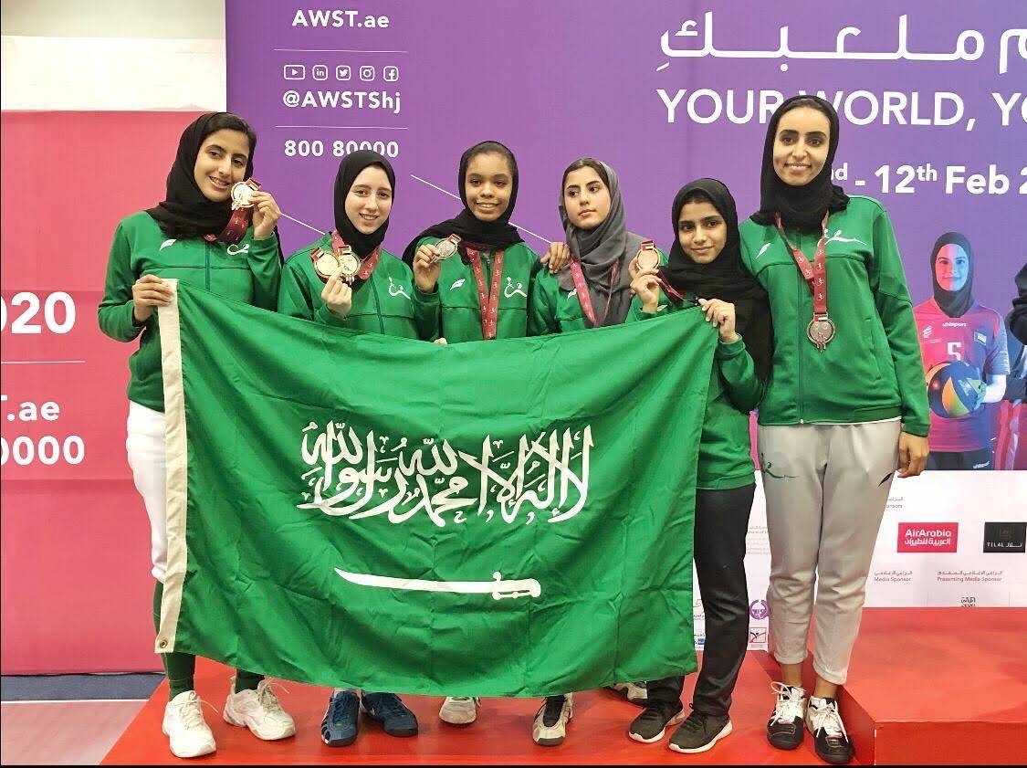 Nada Abed, Fawzia Al-Khaibri, Mashael Al-Khayal and Lama Al-Fawzan.