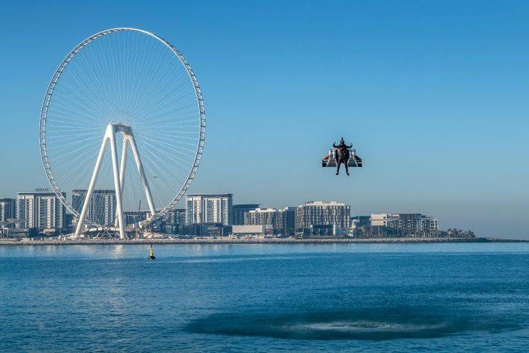 Reffet soared to heights of up to 1,800 meters (nearly 6,000 feet) over the skyscrapers of Dubai. — AFP